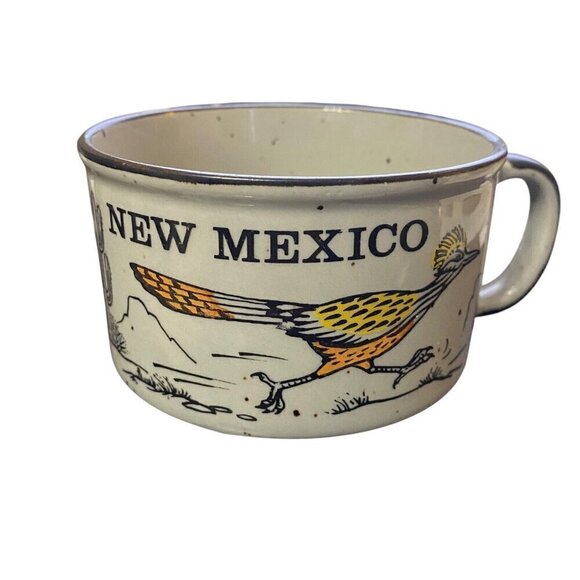 Roadrunner New Mexico Otagiri Style Japan Soup Mug Speckled Glaze - Picture 4 of 6